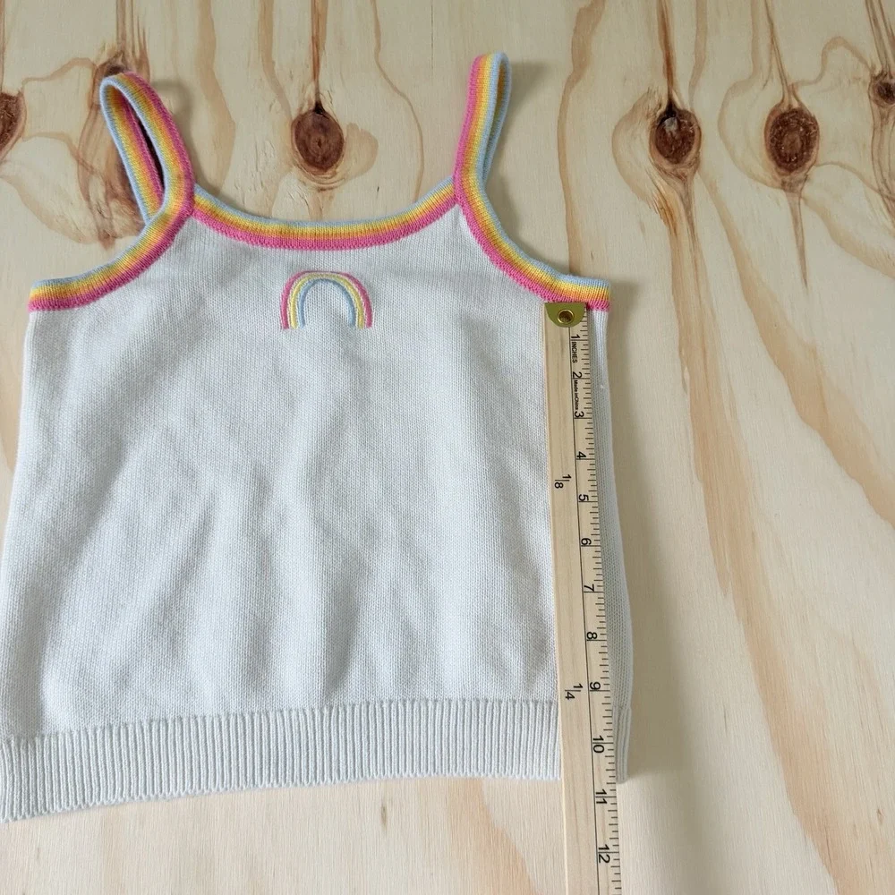 Old Navy Knitted Rainbow Shirt Girls Size Large 10-12